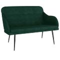vidaXL Lavička tmavozelená 110x76x80 cm zamat