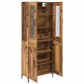 vidaXL Highboard 2 ks Staré drevo 69,5 x 34 x 180 cm Kompozitné drevo