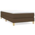 vidaXL Posteľný rám s boxspringom tmavohnedá 90x190 cm látka