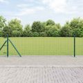 vidaXL Euro plot s betónovým podstavcom 50 x 0,6 m PVC potiahnutá oceľ
