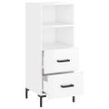 vidaXL Komoda lesklá biela 34,5x34x90 cm spracované drevo
