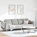 vidaXL Pohovka do obývačky Oblá šedá 250 x 77 x 76 cm Polyester