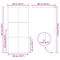 vidaXL Sprchová zástena z priehľadného ESG skla 90x195 cm čierna