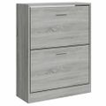 vidaXL Botník Sivý dub sonoma 63x24x81 cm spracované drevo