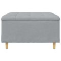 vidaXL Ottoman s Úložným Priestorom Svetlosivá 80 x 80 x 45 cm látka