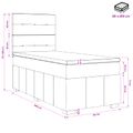 vidaXL LED boxspring posteľ s matracom Tmavosivá 80 x 200 cm Látka