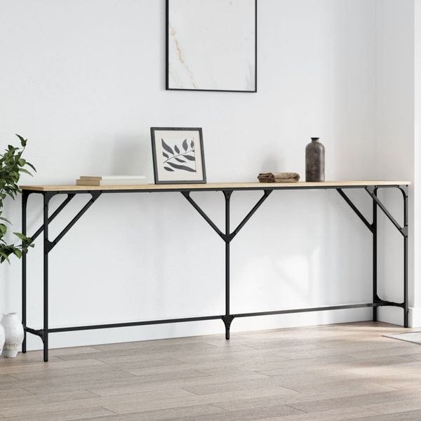 vidaXL Konzolový stolík dub sonoma 200x29x75 cm kompozitné drevo