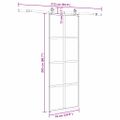 vidaXL Posuvné dvere s kovaním čierne 76x205 cm tvrdené sklo