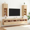 vidaXL TV skrinky s LED svetlami 2 ks dub sonoma 30,5x30x90 cm