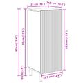 vidaXL Servírovacia skriňa Staré drevo 33 x 34,5 x 90 cm