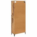 vidaXL Highboard Staré drevo 69,5 x 34 x 180 cm Kompozitné drevo