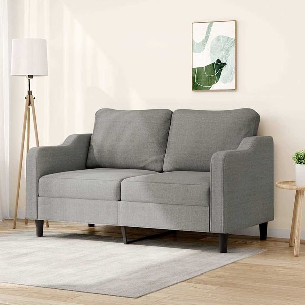 vidaXL 2-miestna pohovka tmavosivá 140 cm látka