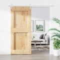 vidaXL Posuvné dvere 90 x 210 cm Masívne borovicové drevo (neupravené)