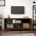 vidaXL TV skrinka dymový dub 100x40x45 cm spracované drevo