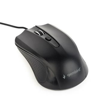 Gembird Myš MUS-4B-01L, USB, optická, čierna, kábel 1,8m