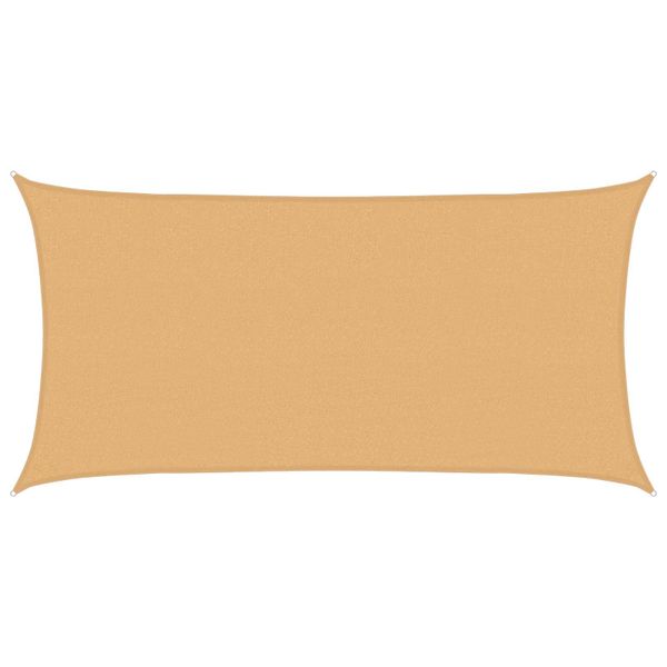 vidaXL Plachta na tienenie Piesková 2 x 6 m HDPE