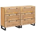 vidaXL Servírovacia skriňa 2 ks 60 x 33 x 75 cm Masívne mango drevo