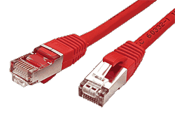 S/FTP patchkabel kat. 6, LSOH, 0,5m, červený