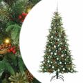 vidaXL Umelý Sklápací Vianočný Stromček Zelená 180 cm PE a PVC