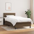 vidaXL Boxspring posteľ s matracom tmavohnedá 90x190 cm látka