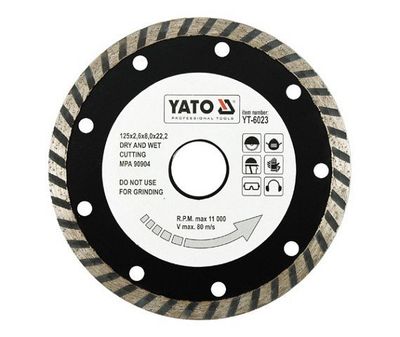 Diamantový kotúč 125 x 22,2 x 2,6 mm turbo YT-6023