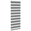 vidaXL Zebra roleta tmavošedá 55x150 cm šírka látky 50,9 cm polyester