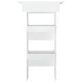 vidaXL Nástenný barový stôl biely 102x45x103,5 cm spracované drevo