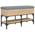 vidaXL Lavička na topánky sivá sonoma 82x32x45 cm kompozitné drevo