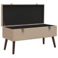 vidaXL Lavica s úložným priestorom 80 cm béžová zamat