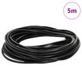 vidaXL Kožená šnúrka 1 Čierna Ø2,5 mm x 5 m Koža