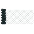 vidaXL Reťazová brána s hrotmi 25 x 0,6 m PVC potiahnutá oceľ Zelená