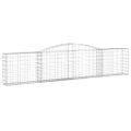 vidaXL Oblúkové gabionové koše 20ks 400x30x80/100cm pozinkované železo