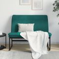 vidaXL Lavička tmavozelená 100x75x76 cm látka