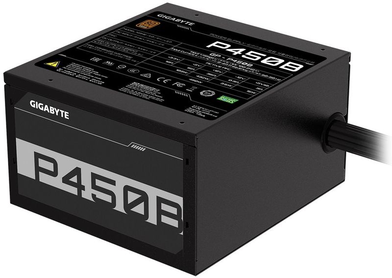 GIGABYTE P450B/450W/ATX/80PLUS Bronze/Retail Zdroj, ATX, 450W, aktivný PFC, 120mm ventilátor, 80PLUS Bronze
