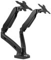 AROZZI ALZARE DUO/ stolní držák pro 2 monitory/ plynový píst/ ocel, hliník/ černý Držák, VESA, stolní, pro dva monitory, náklon -70°-60°, otácení 180°, nosnost 2x 7kg, cerný