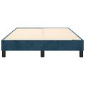 vidaXL Posteľný rám s boxspringom tmavomodrý 120x200 cm zamat