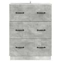 vidaXL Zásuvkový kabinet Betónovo sivá 66 x 34,5 x 87 cm