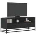vidaXL TV skrinka čierna 100x34,5x40 cm kompozitné drevo a kov
