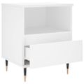 vidaXL Nočné stolíky 2 ks biele 40x35x50 cm kompozitné drevo
