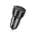 Yesido car charger Y64 50W fast charging usb-a+c black