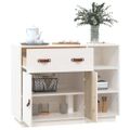 vidaXL Komoda biela 98,5x40x75 cm borovicový masív