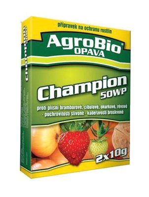 Prípravok proti húbkovým a bakteriálnym chorobám AGROBIO Champion 50 WG 2x10g