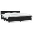 vidaXL Posteľný rám boxsping s matracmi čierna 200x220 cm zamat