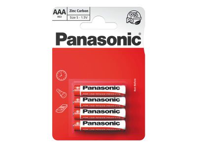 Batéria AAA (R03) Zn-Cl PANASONIC Red 4ks / blister