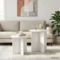 vidaXL Sada príručných stolíkov 2 ks Ø 45 x 45 cm Konštruované drevo