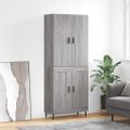 vidaXL Vysoká skrinka sivý dub sonoma 69,5x34x180 cm spracované drevo