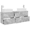 vidaXL Set kabinetov do kúpeľne 3 ks Betónovo sivá 53 x 34,5 x 63 cm