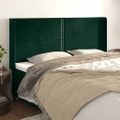 vidaXL Čelo postele so záhybmi tmavozelený 163x16x118/128 cm zamat