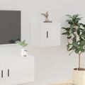 vidaXL Nástenné TV skrinky 2 ks lesklé biele 40x34,5x40 cm