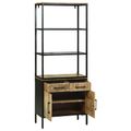 vidaXL Highboard Hnedá 70 x 35 x 180 cm Masívne mango drevo